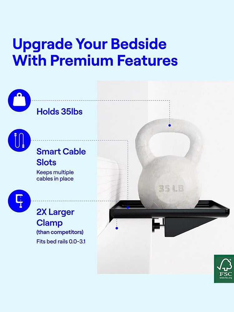 1 Bedside Shelf, Suitable For Bed, Dormitory, School, Home Storage Tray Storage Box, Bedside Table, Storage And Finishing