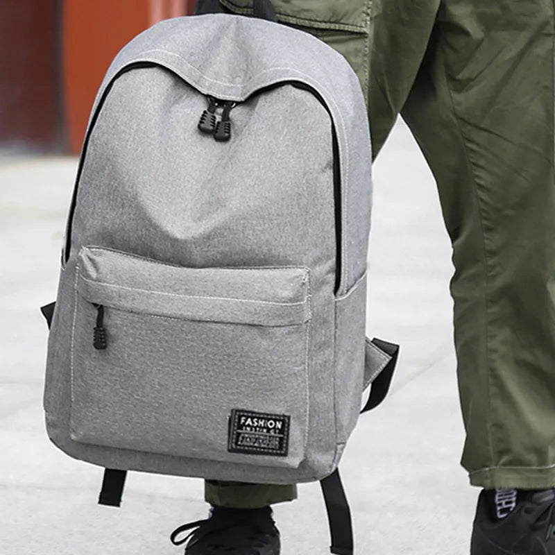 15 Inches Versatile Backpack Trendy Washable Oxford Cloth Computer Bag Black Gray Blue Red School Student Backpack Unisex