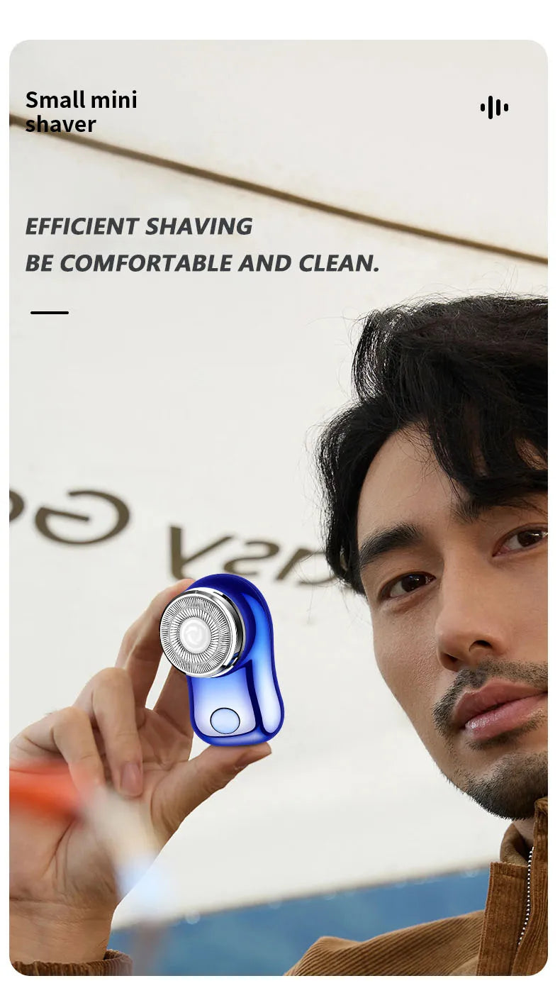 Mini Electric Shaver for Men Portable Beard Knife TYPE-C Charging Shavers Face Body Razor with Digital Power Display