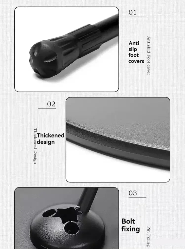 Tea Table Round Table with Lamp Outdoor Portable Stand Camping Elevated Leisure Foldable Picnic Garden Mini Coffee Dining Tables