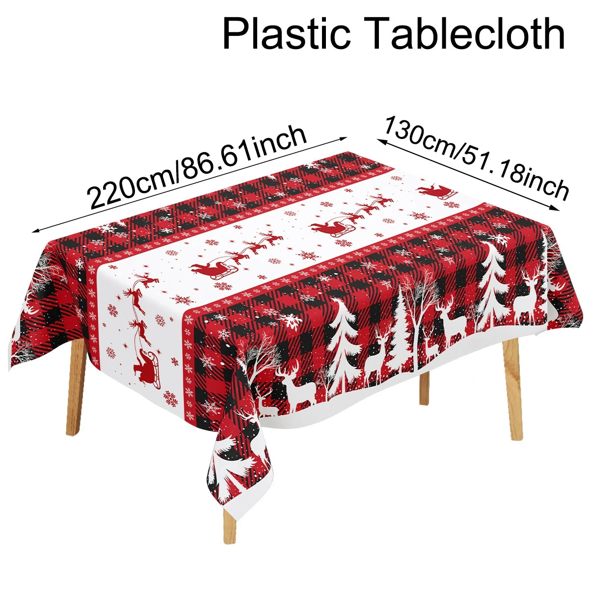 1/3pcs Christmas Tablecloth Christmas Decorations for Home 2025 Xmas Table Cover Navidad Gifts New Year 2026 Dining Table Deco