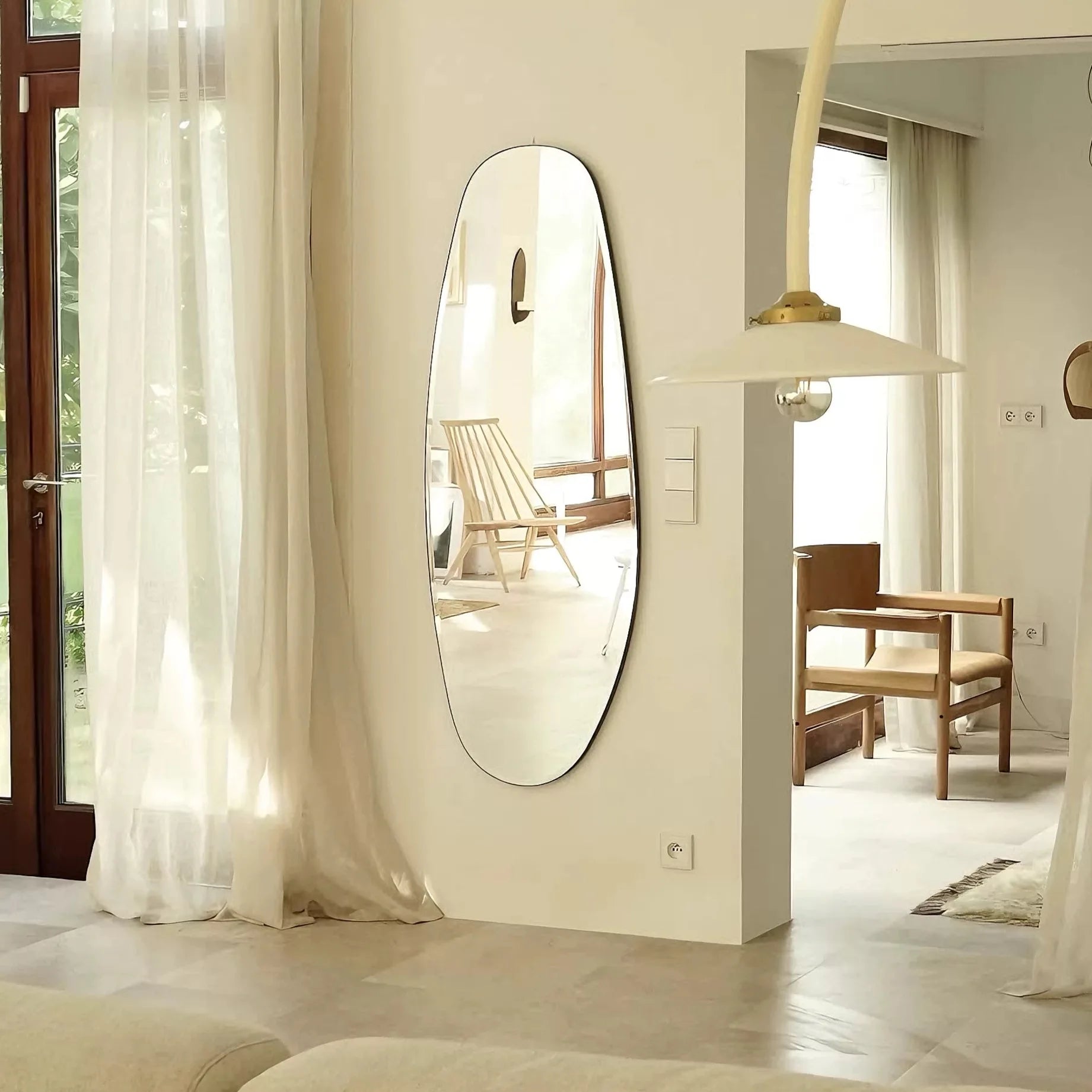 Long Mirror Vintage Floor Mirrors Accessories Store Entrance Hall Mirror for Handbag Paint for Table Decoration Items Live Miror