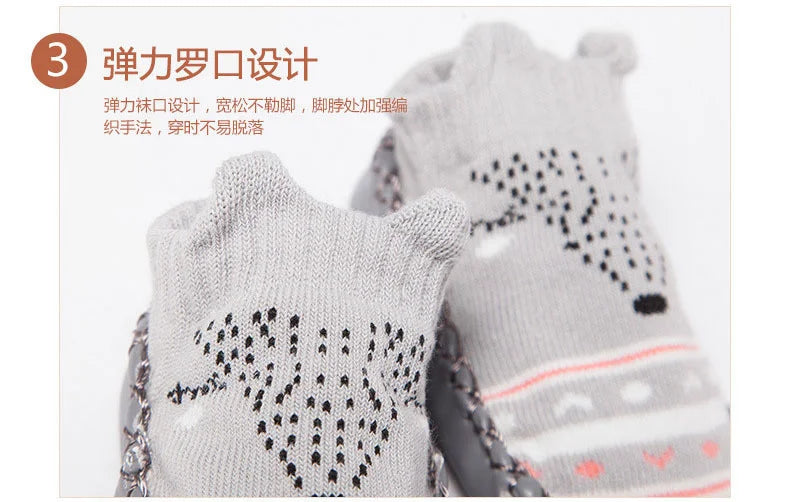 Baby Socks Slippers With Rubber Soles Girl Boy Infant Newborn Children Floor Socks Shoes Anti Slip Soft Sole Toddlers Indoor
