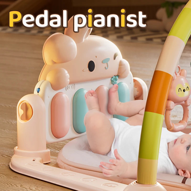 Baby Pedal Piano Fitness Stand Music Play Newborn Piano Crawling Blanket Early Educational Toys Play Mat 0-36 Months Baby Gifts