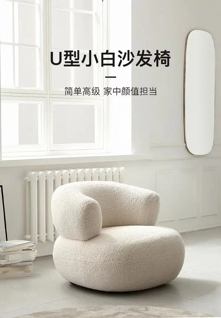 Hot Bedroom Furniture Nordic Furniture Lazy, Chair, Balcony, Sofa Chair Lamb Wool, Nordic Bedroom, Living Room, Single, Sofa, St