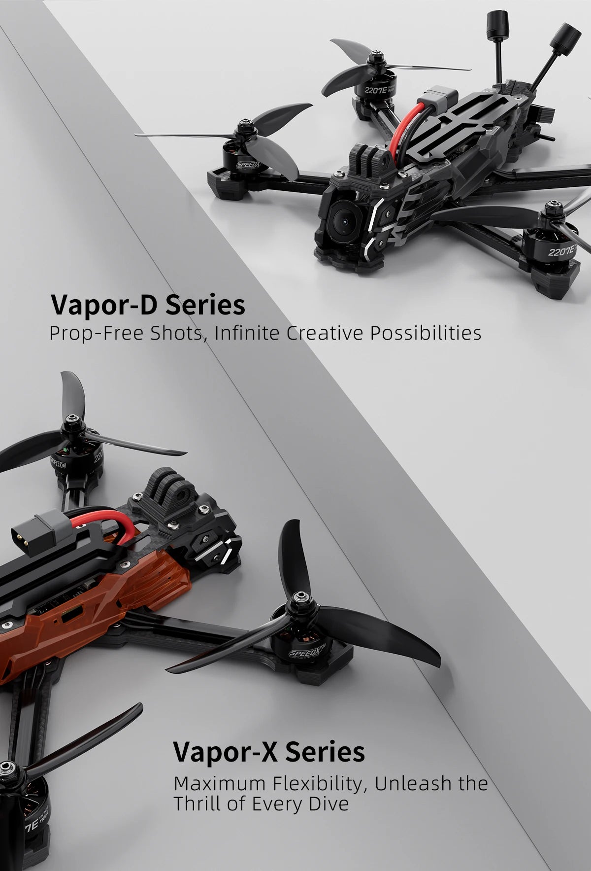 GEPRC Vapor-X5 D5 HD O4 Pro FPV Drone 5Inch O4 Air Unit VTX 4K 120fps Recording 2207E 1960KV Motor RC Quadcopter Freestyle Drone