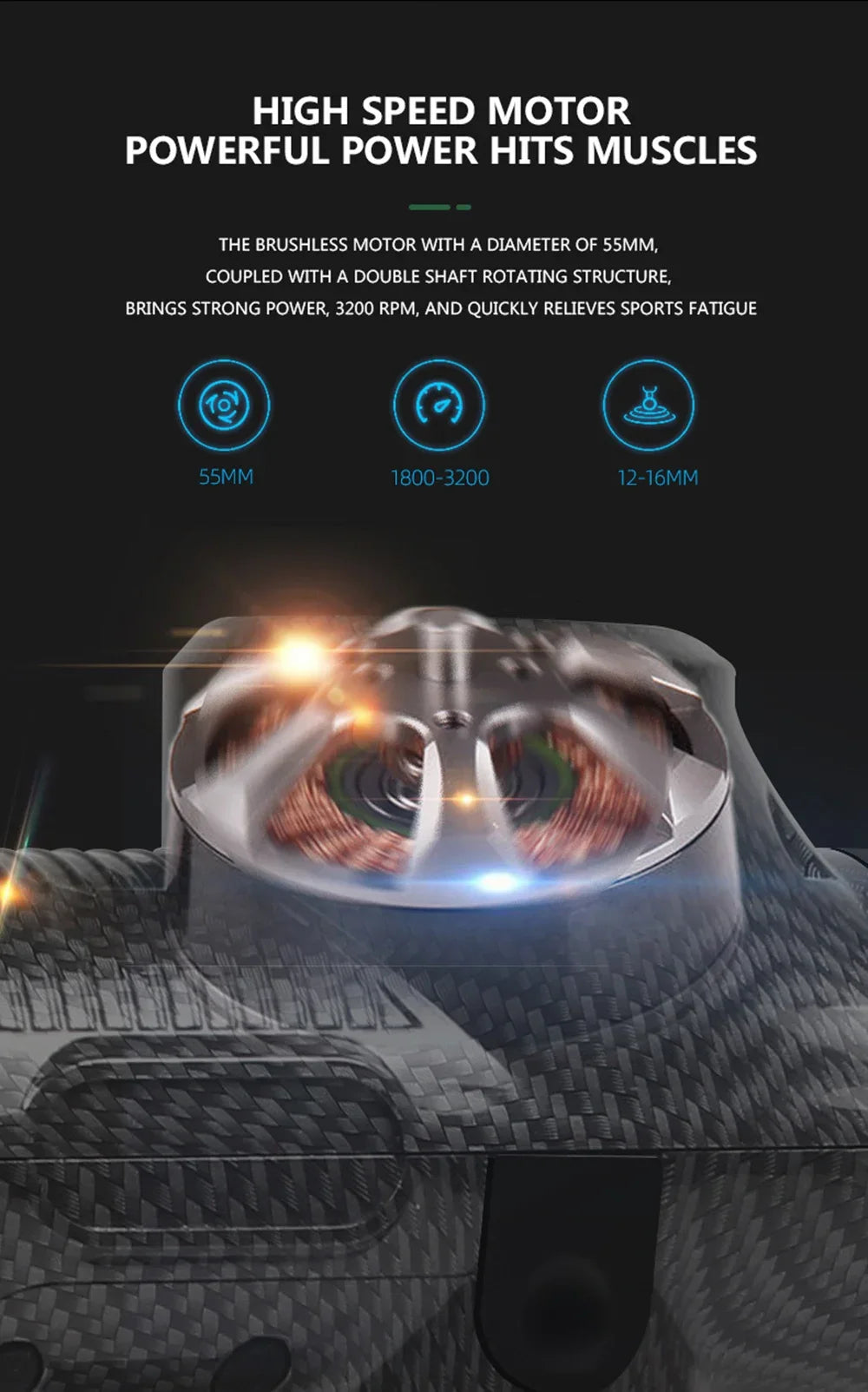 Deep Tissue Muscle Relaxation Massage Gun Fitness Fascial Massage Gun Electric Percussion Pistol Massager Body Neck Back