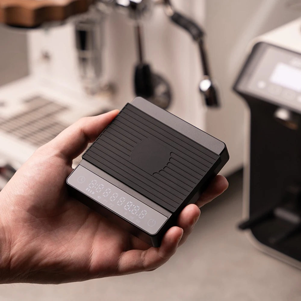 Italian Mini Espresso Coffee Electronic Scale Portable Special Hand-brewed Coffee Bean Scale Barista Timing Weighing Device