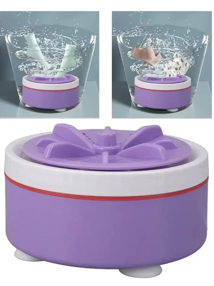 USB Mini Portable Washing Machine - Compact Turbine Washer for Underwear/Socks, 3-Speed, Space-Saving for Dorm/Travel