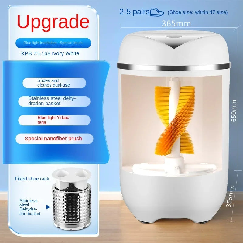 220V shoe washing machine, fully automatic washing and stripping integrated small shoe and sock dedicated washing machine BAA