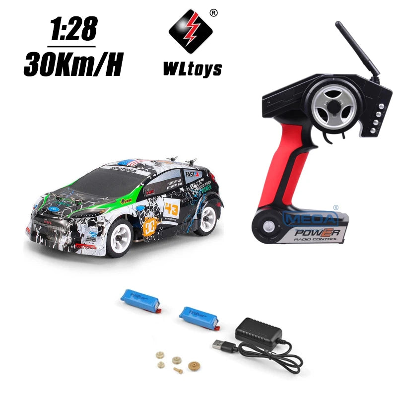 Wltoys K989 K969 284131 Upgrade LCD Version 4WD 1/28 RC High Speed Racing Mosquito 2.4GHz Off-Road RTR Rally Drift Car