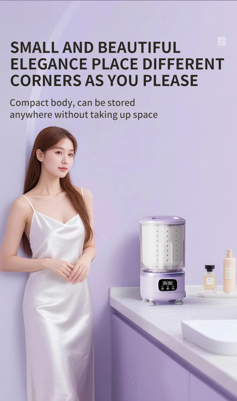 2L Wireless Mini Charging Wash in One Washing Machine Suitable for underwear, socks, pet clothes