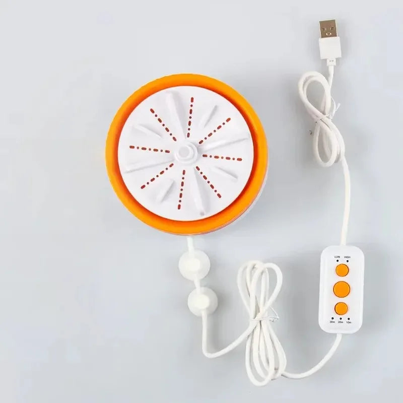 USB Mini Portable Washing Machine - Compact Turbine Washer for Underwear/Socks, 3-Speed, Space-Saving for Dorm/Travel