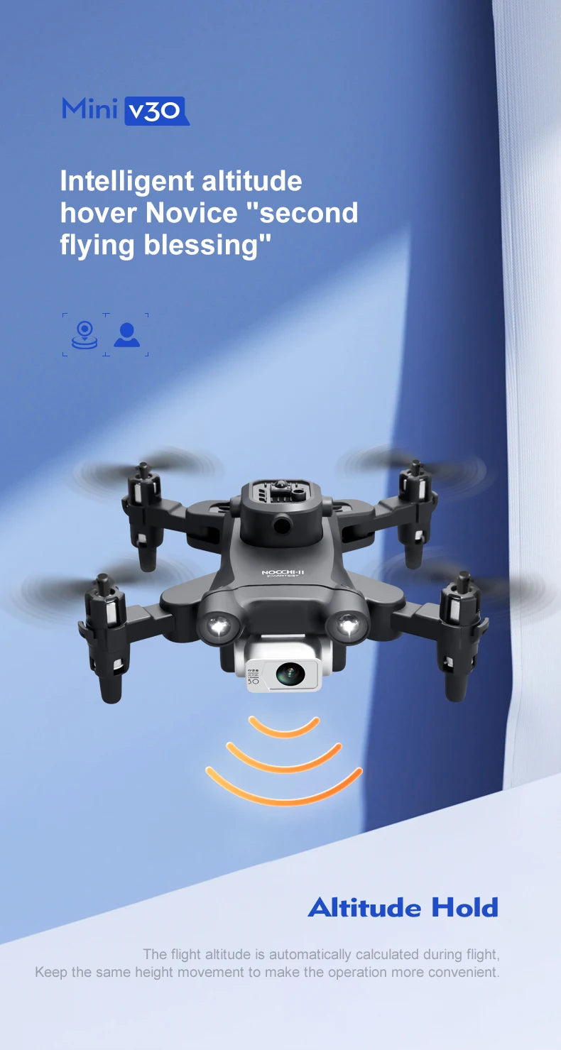 4DRC New V30 Mini Drone with Camera HD 4K 1080P FPV RC Drones Profesional Five-sided Obstacle Avoidance Helicopter Dron Toy Gift