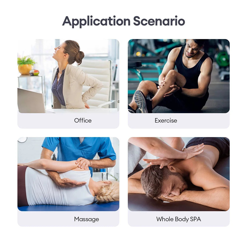 48-Heads Body Massage Gun High-Frequency Vibration Fascia Gun Back Waist Thigh Massager Neck Shoulder Massager Muscle masajeador