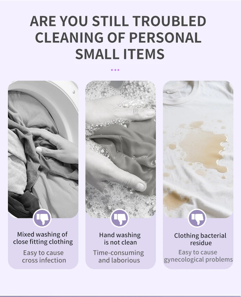 2L Wireless Mini Charging Wash in One Washing Machine Suitable for underwear, socks, pet clothes