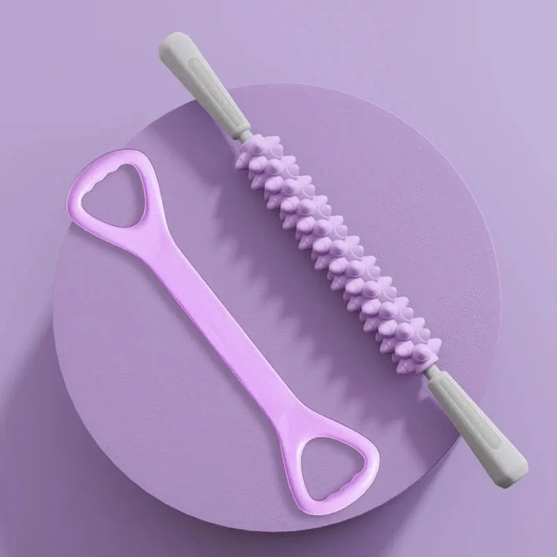 Yoga Massage Stick Yoga Fitness Wolf Teeth Muscles Massage Stick Calves Thighs Quadriceps Arm Forearm Relaxation Artifact Roller