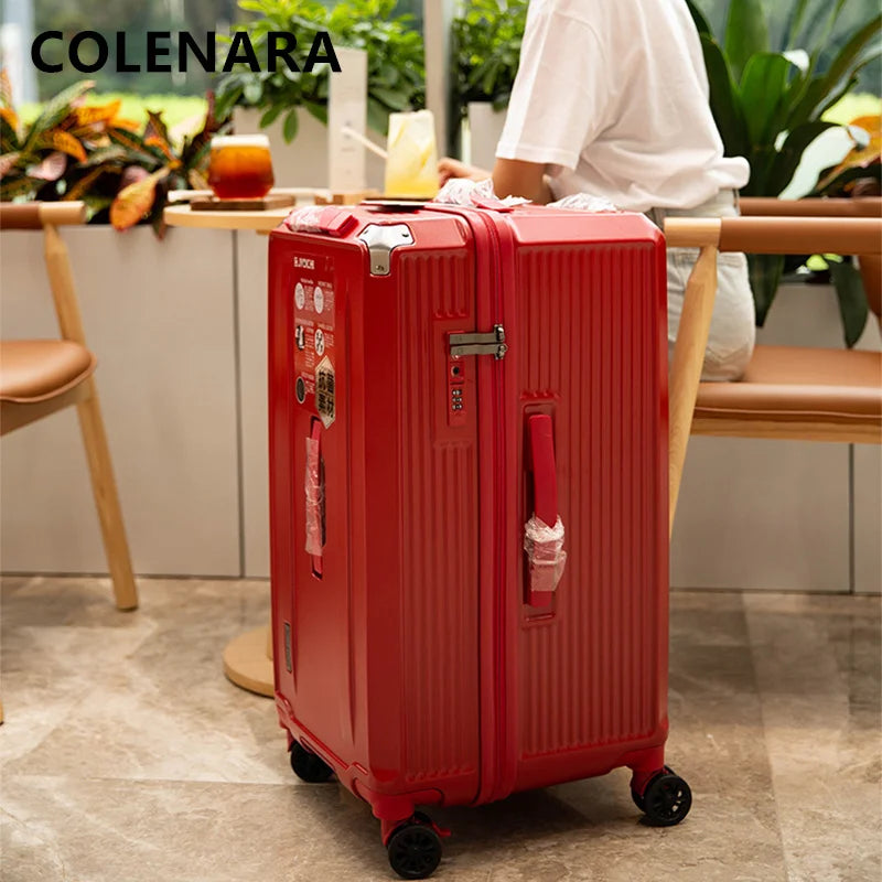 COLENARA High Quality Luggage 28"30" Large Capacity Trolley Case 22"26 ABS+PC Cart Type Duffel Bag 32"34 Inch Travel Suitcase