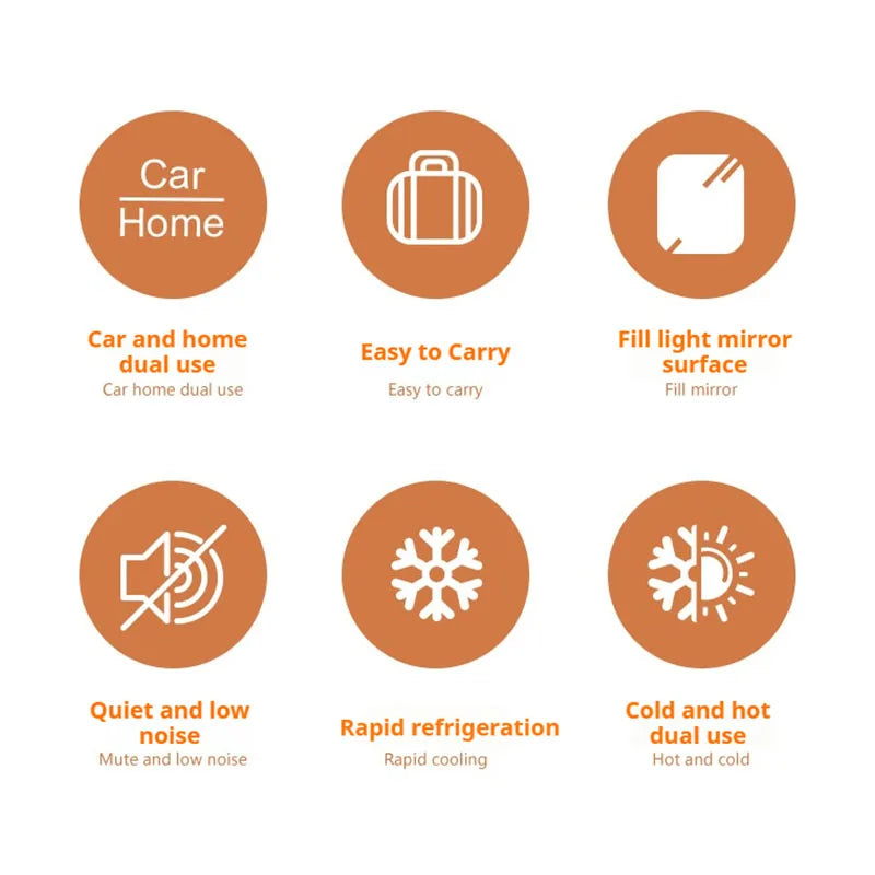 Car home dual-use beauty and skincare products, makeup mirror, refrigerator, car supplies, mini car freezer, small fridge
