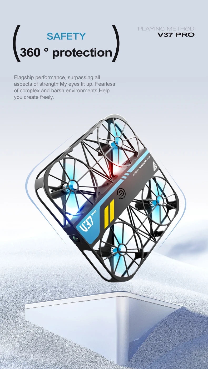 4DRC V37 New Mini 8K Drone with Camera 4K HD Easy To Carry WiFi FPV Dron Pocket Rc Helicopter Quadcopter Family Toys Gift