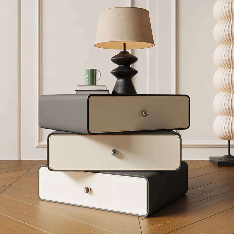 Luxury Storage Bedside Table Bedroom Mobile Cabinets Librero Unique Organizer Nightstand Wood Mesitas De Noche Hotel Furniture