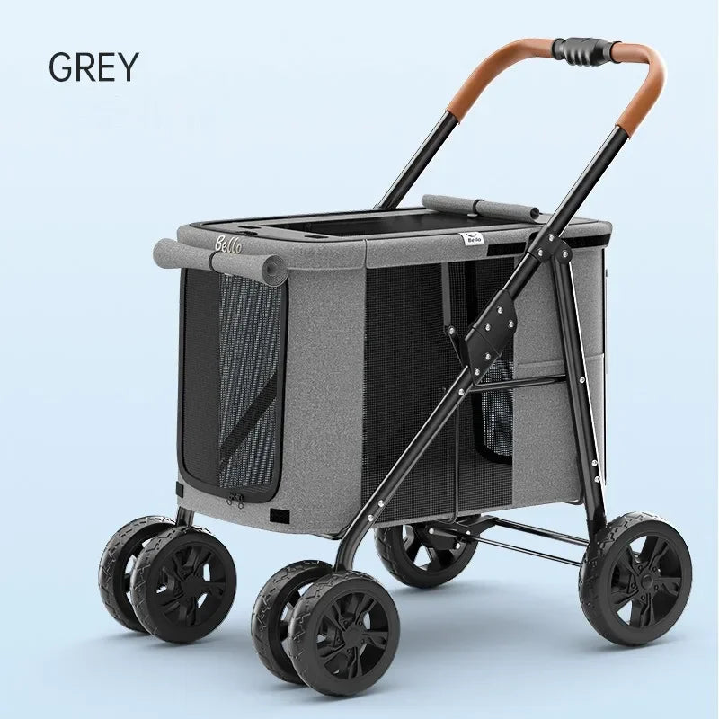 Multiple pet strollers large dog trolley cart folded large space Multifunctional trolley case with wheel bearing 30kg for travel