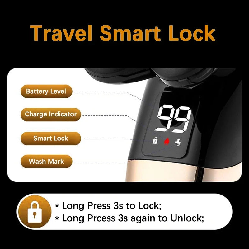 5 IN 1 Electric Razor Electric Shaver Rechargeable Shaving Machine for Men Beard Razor Wet-Dry Dual Use Waterproof Fast Charging