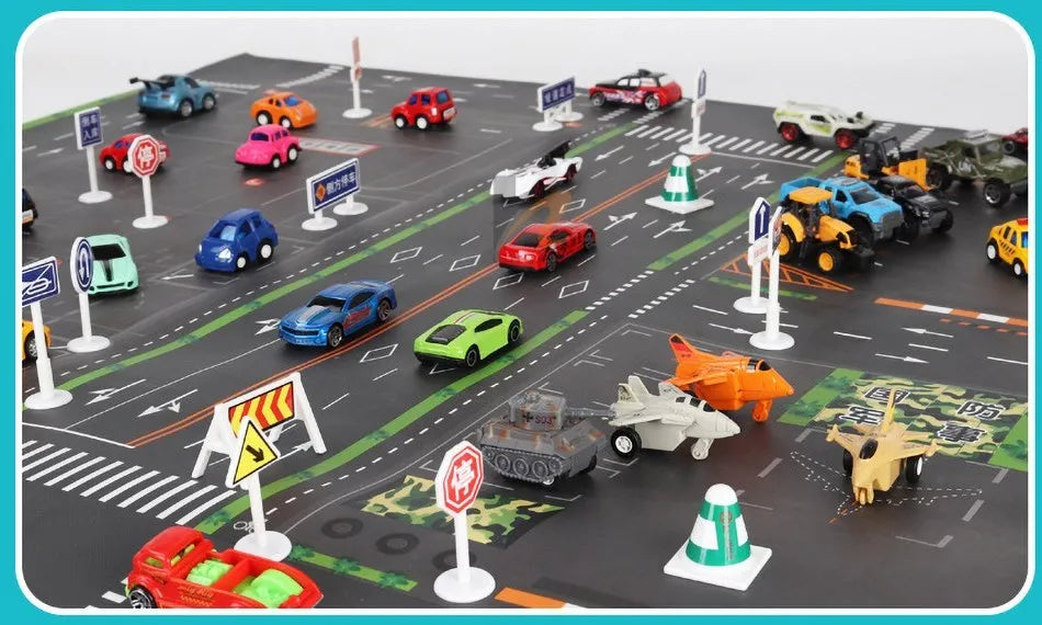 130*100cm Baby Crawling Mat for Children Cartoons Traffic Rug Indoor Toys City Road Carpet Kids Game Little Girl and Boy Playmat
