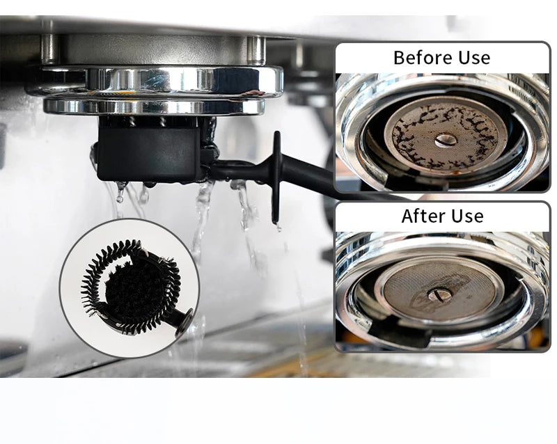 Coffee Machine Brush Cleaner Removable Coffee Maker Espresso Group Head Cleaning Round Brushes Cleaning Tool