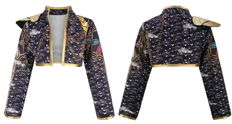 Girl Set 3pcs Demon Hunters Rumi Cosplay Costume Birthday Party Stage Performance Costume Halloween Carnival Kids Dress Up Set