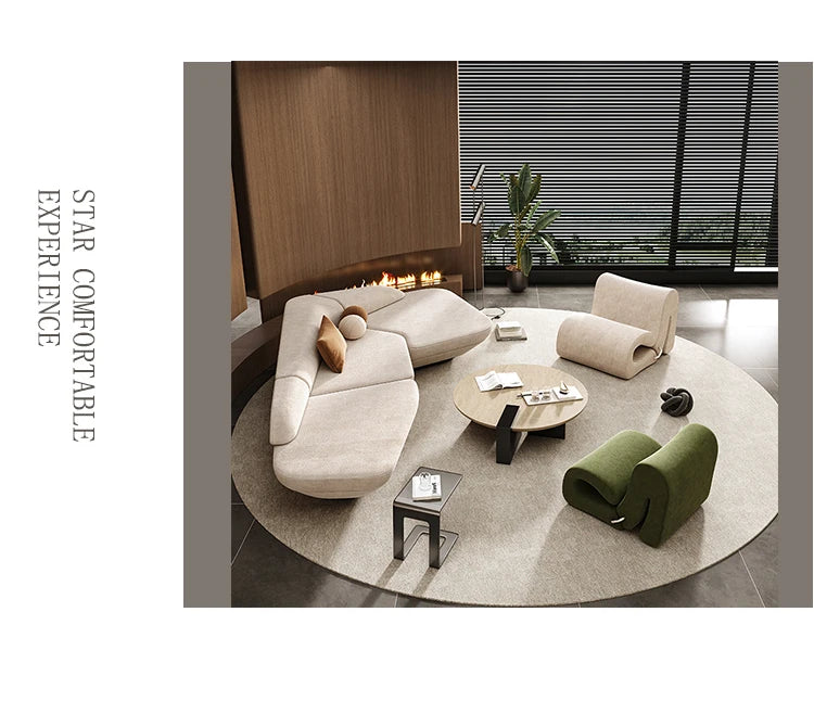 Aesthetics Curved Luxury Sofa Leisure Reception Corner Cute Sofa Office Negotiation Designer Art Muebles Entrance Hall Furniture