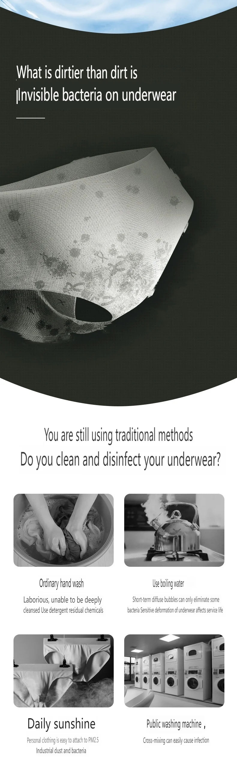 Mini Portable Washing Machine Ultrasonic Cleaning Blue-Purple Light Antibacterial for Socks Underwear Towels Small Clothes