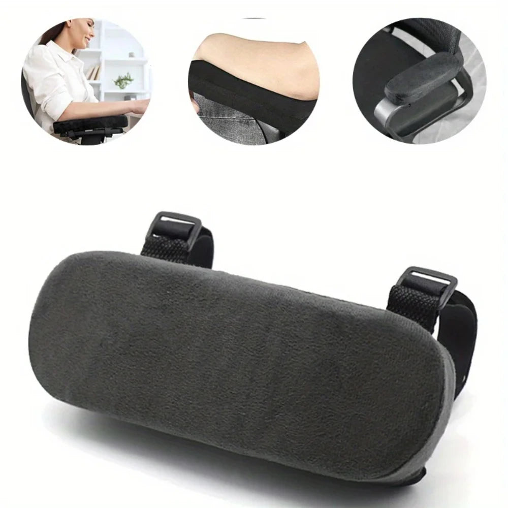 Memory Foam Armrest Pads for Office Chair Elbow Support Cushion for Arm Pressure Relief, Universal Fit Covers for Desk Chairs