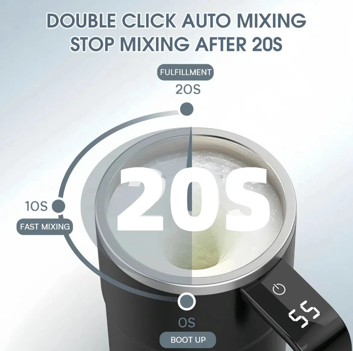 380ML Mini Electric Coffee Self Mixing Mug IP67 Waterproof Food Safe Coffee Mug USB Rechargeable Automatic Magnetic Cup For Tea