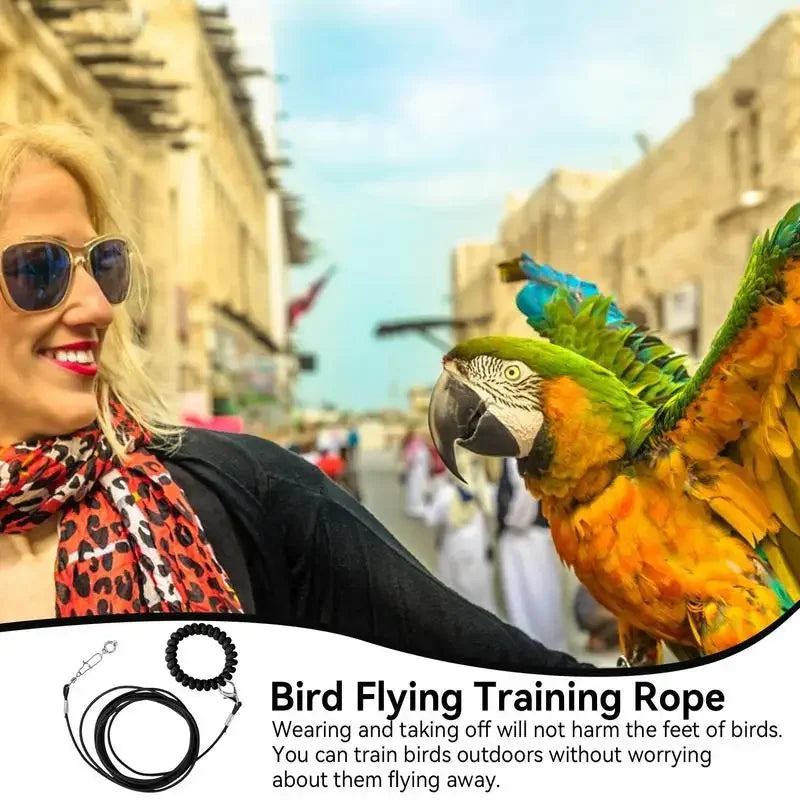 Parrot Bird Flying Training Leashh Rope Anti-flying Foot Chainsize 6 foot ring Ring Outdoor Birds Supplies