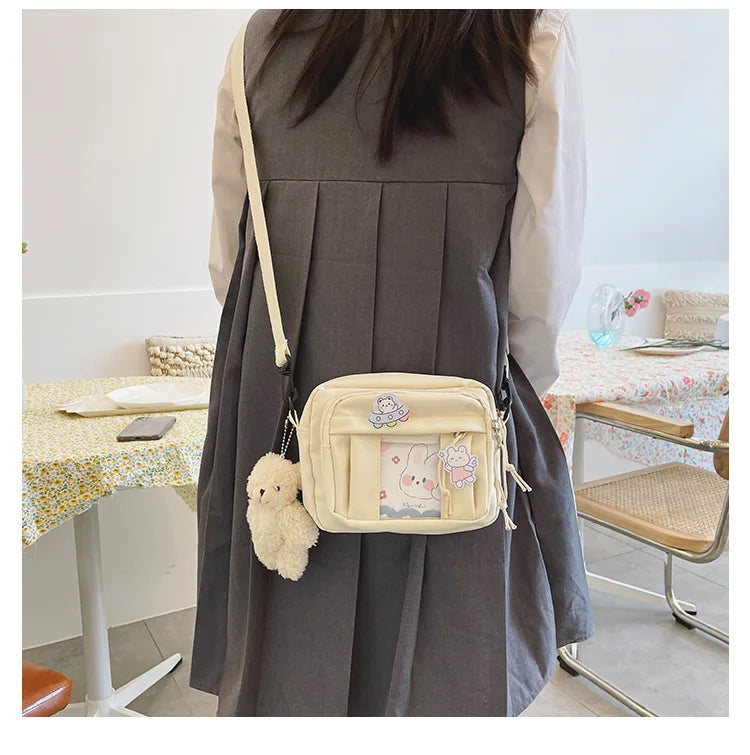New Kawaii Bag Girls 2025 New JK Transparent Bag Small Crossbody Bag For Women Purses and Handbags Shoulder Bag Itabag Bolso