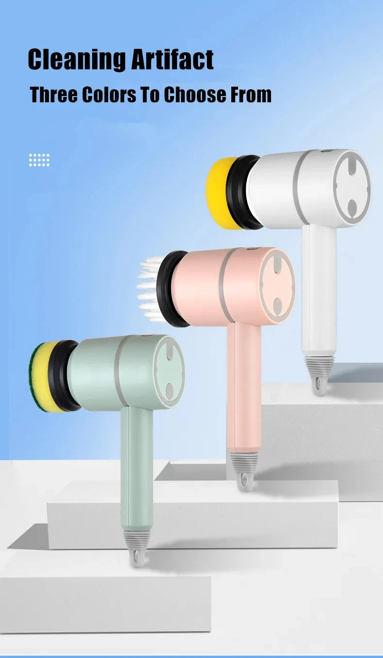 2025 Multi Functional Wireles Electric Cleaning Brush Household Toilet Cleaning Tool Handheld Kitchen Cleaning Brush