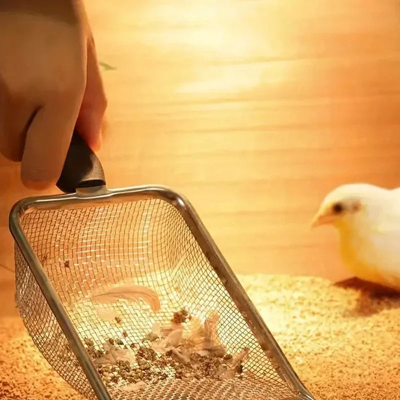 2X2mm Fine Pores Cat Sand Shovel Pet Supplies Stainless Steel Shovel Applicable Small Cat Litter Pet Feces Clean Filter Shovel