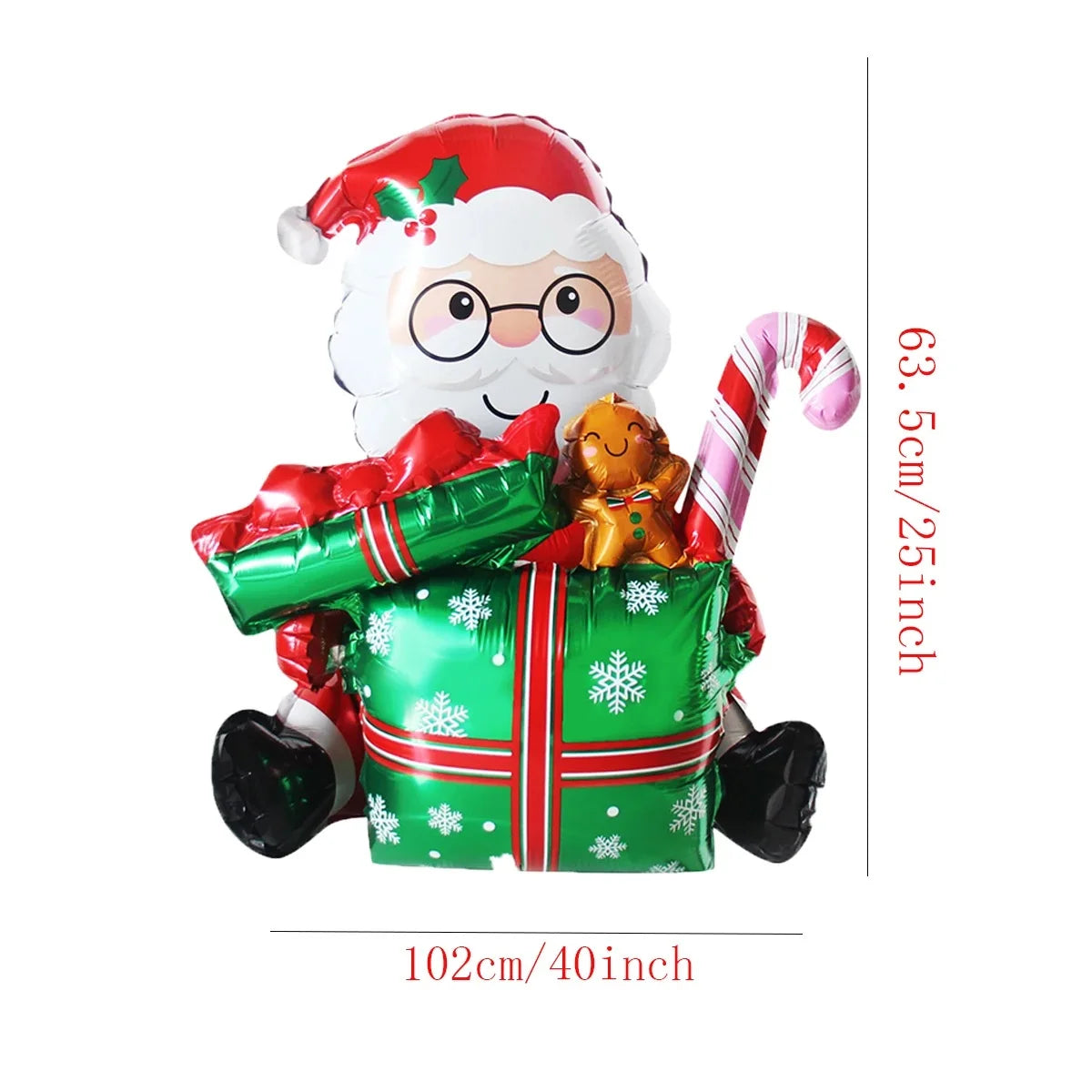 119cm Large Santa Claus Aluminum Foil Balloon for Christmas Party Decorative Supplies New Year 2025 Decor Gifts