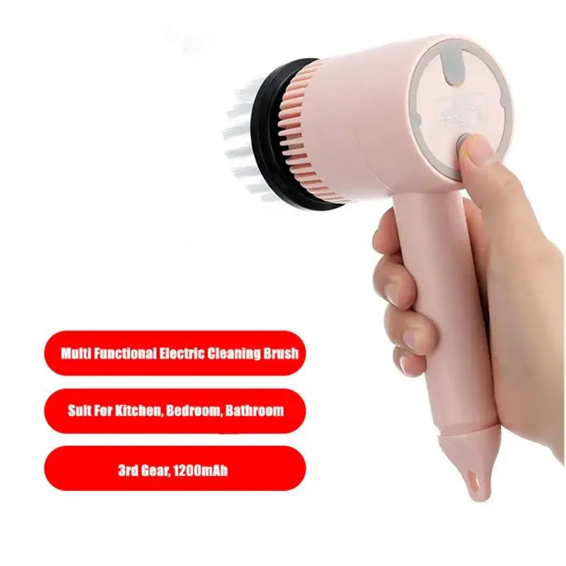 2025 Multi Functional Wireles Electric Cleaning Brush Household Toilet Cleaning Tool Handheld Kitchen Cleaning Brush