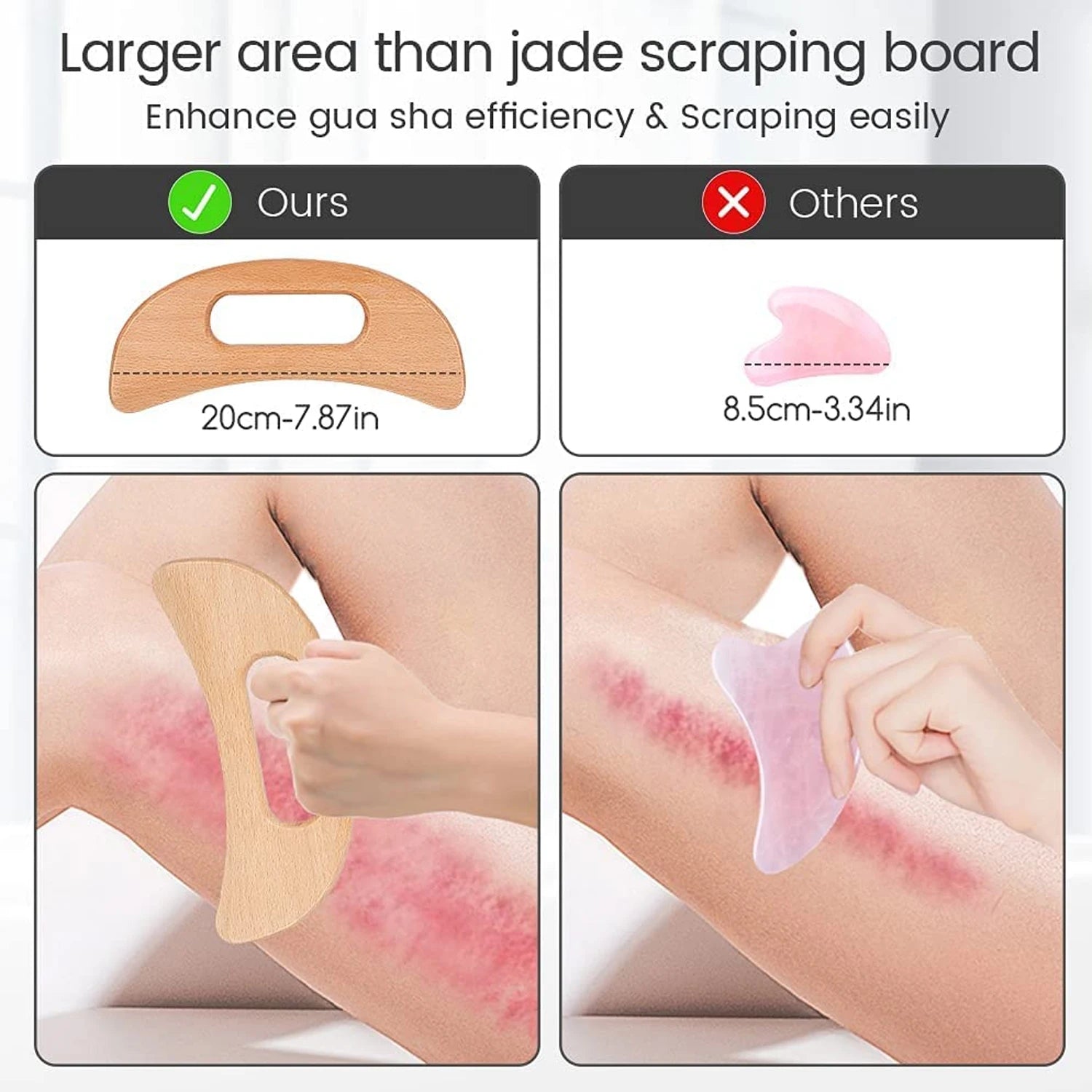 Wooden Gua Sha Tool Manual Massage Scraper for Anti Cellulite Slimming Guasha Massage Board Body Gua Sha Paddle Therapy Tool