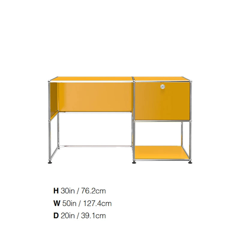 Modern Modular Metal Desk with Storage Cabinet Standing Desk Office Desk Computer Table Room Desks