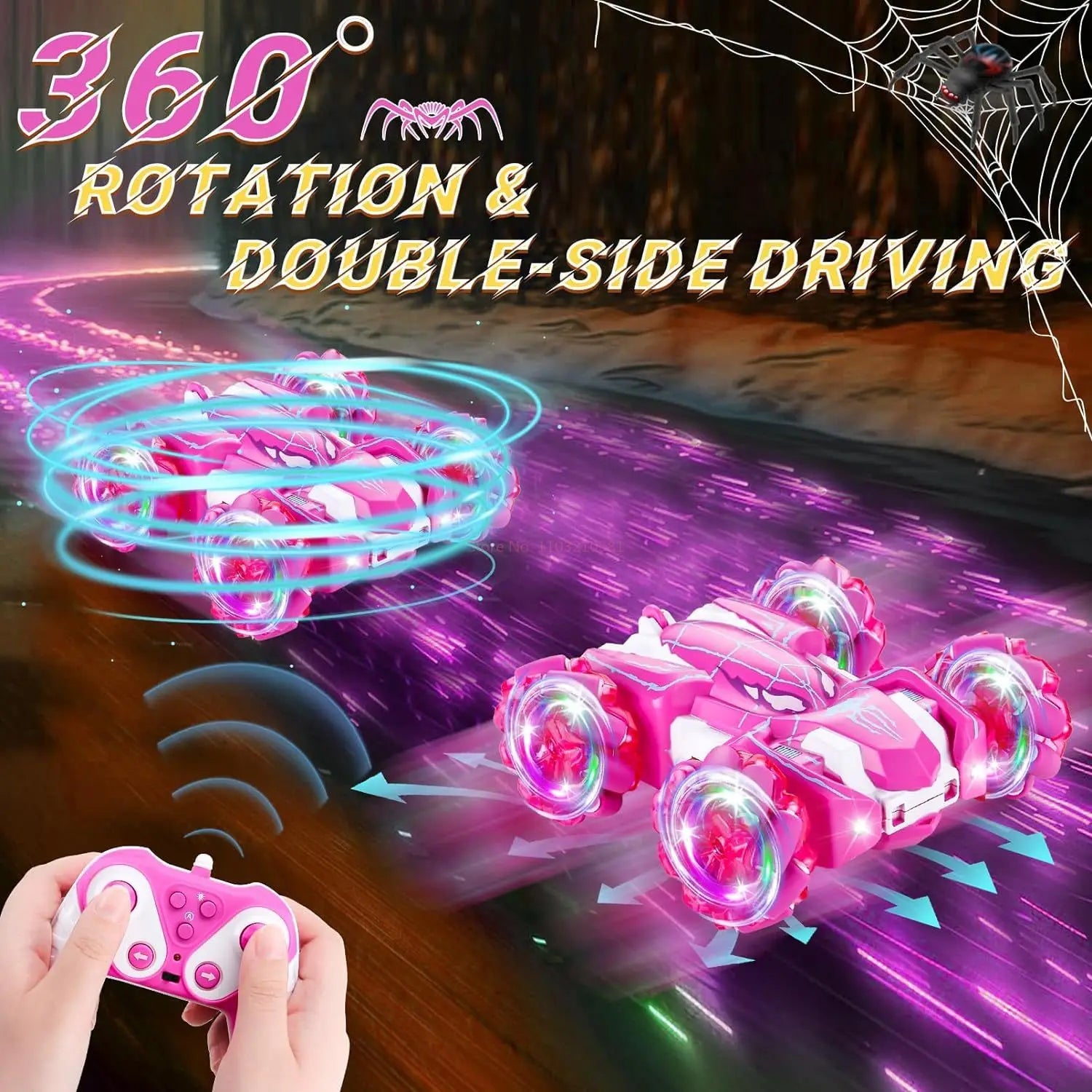 Hot selling Transparent amphibious vehicle waterproof stunt gesture rolling four-wheel drive remote control car children's toy