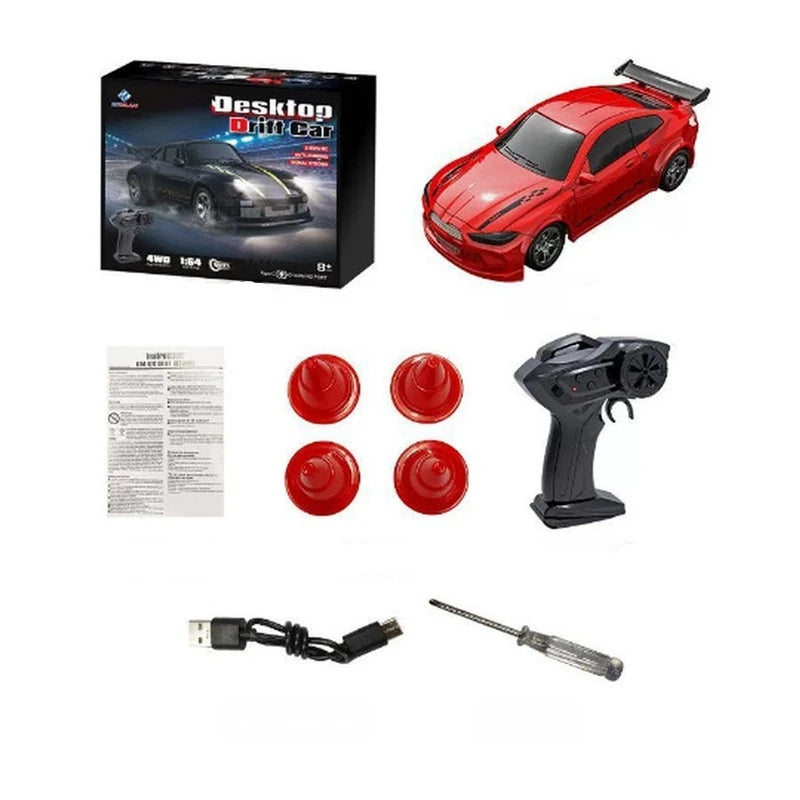 Kf20 1/43 Mini Rc Drift Car Full Scale 4wd Desktop Rc Vehicle Simulation Of Remote Control Models Toys For Kids Christmas Gifts