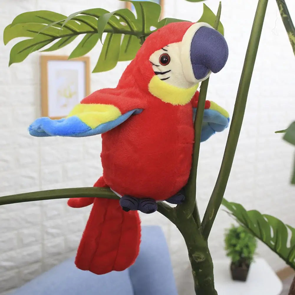 Talking Macaw Parrot Repeat What You Say Stuffed Animal Plush Toy Electronic Record Animated Bird Speaking Parrot Pet Plush Toys