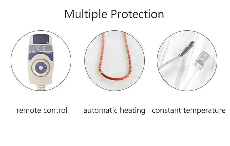 Jade Tourmaline Thermostat Mattress Massager Sitting Cushion With Smart Timer Remote Controller Far Infrared Heating Therapy Pad
