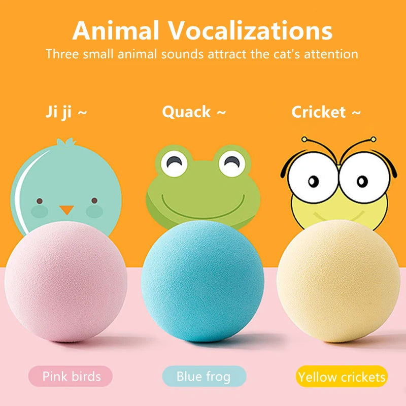 Smart Cat Toys Automatic Rolling Ball Electric Cat Toys Interactive for Cats Training Self-moving Kitten Toys for Indoor Playing