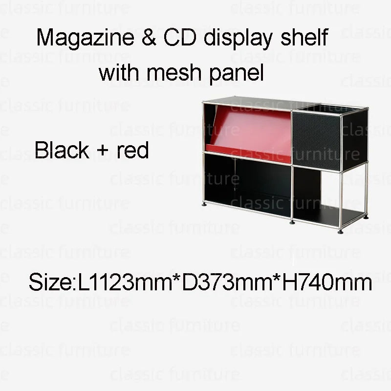Modular Module Furniture Magazine CD Display Customized Metal Stainless Steel Cabinet  Storage  Sideboard Shelf DIY Living Room