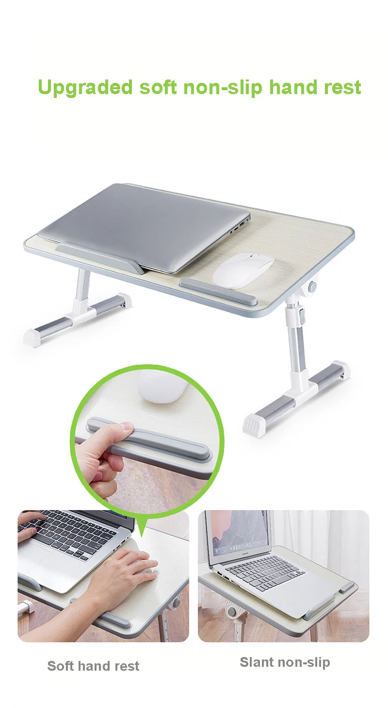 Multi-functional Folding Laptop Stand Holder Study Table Desk Foldable Computer Desk for Bed Sofa Tea Serving Table Stand