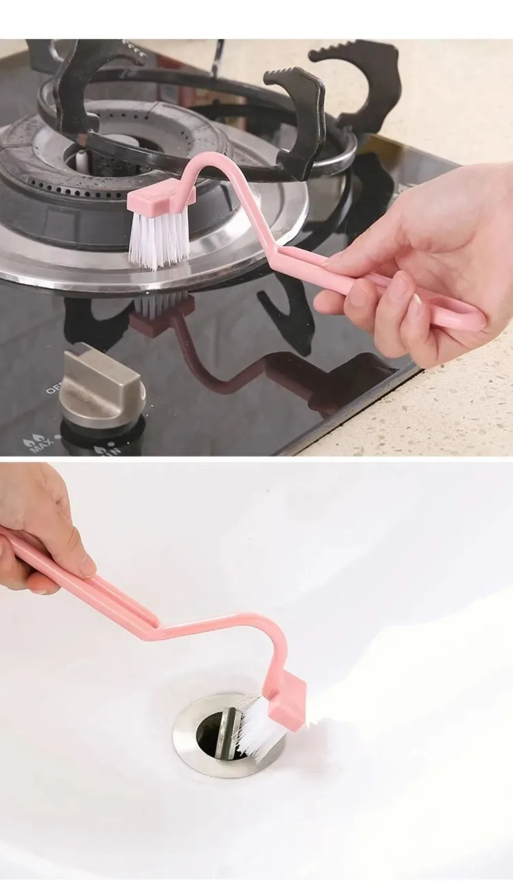 Toilet Brush S Shape Portable Toilet Cleaner Curved Edge Corner Handle Bathroom Supplies Cleaning Household Tools Accessories